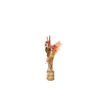 bouquet de fleurs sechees dans bouteille chanpetre | jourdefete.com