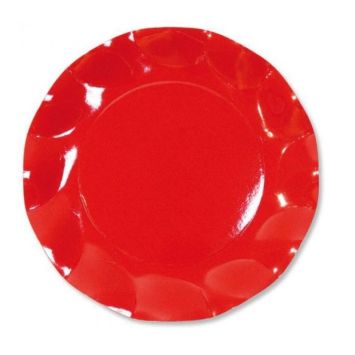 10 Coupelles Vagues en Carton - Rouge