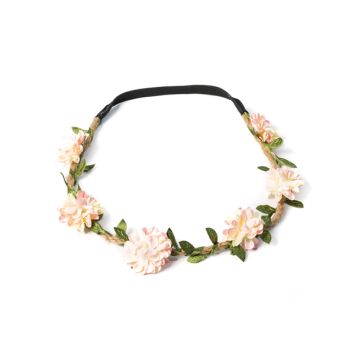 Couronne de fleurs en papier - Couleur au choix