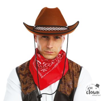 Chapeau de cow-boy marron - 59 cm