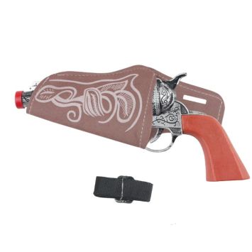 Pistolet de Cow-Boy avec cartouchière pour enfant - 20 cm