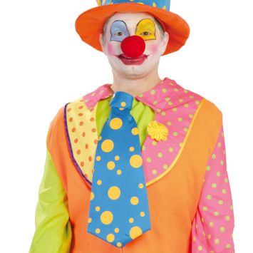 Accessoire Maxi Cravate Clown Bleu