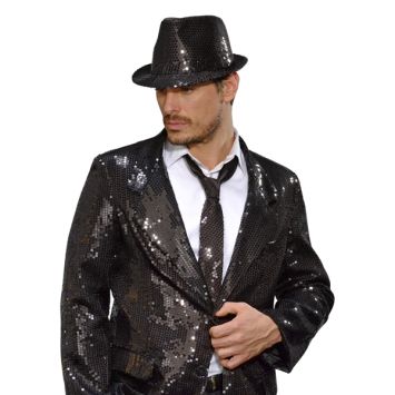 Cravate Disco à Sequins - Noir