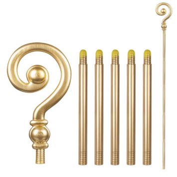 crosse de saint nicolas dorée en plastique | jourdefete.com