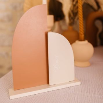 Pancarte Bar Double en bois - Collection Curve 