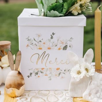 Urne "Merci" FSC® - 21 x 21 x 25 cm - Collection Daisy