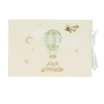 Livre d'or de 40 pages "1er Anniversaire" en carton - 23,5 x 16 cm - Collection Dans les Nuages