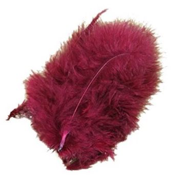 Sachet de 20 Plumes Décoratives - Bordeaux