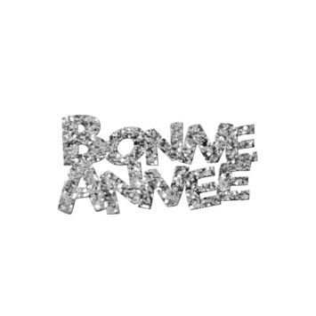 2 Confettis Géants "Bonne Année" - Argent