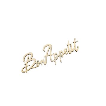 décoration de table  en bois bon appétit | jourdefete.com