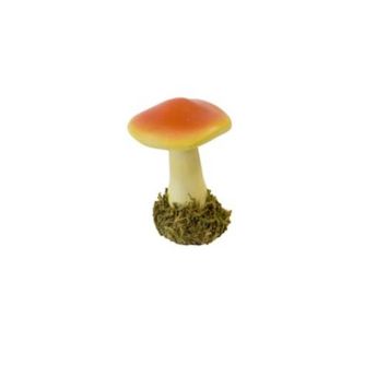 Décoration à poser d'automne - Oronge Vineuse en Résine - 6,5 x 4,7 x 5 cm