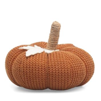 Décoration à poser d'Halloween - Citrouille en tissu - Diamètre 13 cm - Couleur au choix