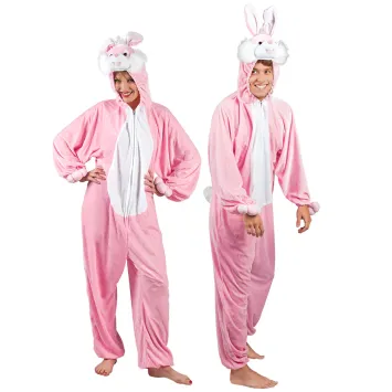Déguisement lapin rose adulte homme femme mixte soirée carnaval | jourdefete.com