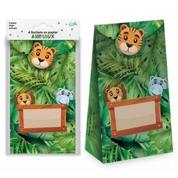 Des sachets à offrir aux copains de votre enfant lors de son anniversaire animaux | jourdefete.com