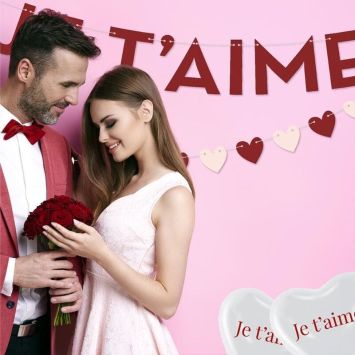 Guirlande de lettres - Je t'aime - Saint-Valentin - Collection Chéri Chérie