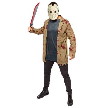 Homme déguisé en Jason avec masque de hockey | jourdefete.com