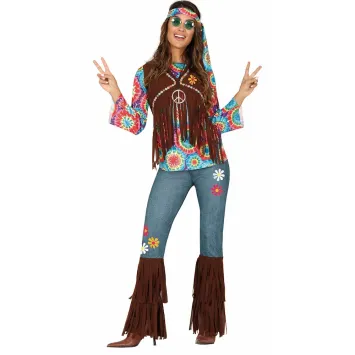 Déguisement d'Hippie Jeans pour femme - Taille au choix