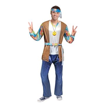 Déguisement d'Hippie pour homme - Taille au choix