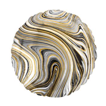 Ballon en aluminium arrondi - Marbre - 43 cm - Couleur au choix