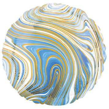 Ballon en aluminium arrondi - Marbre - 43 cm - Couleur au choix