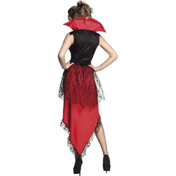 Déguisement Ado Fille - Vampiresse - Rouge et Noir - Taille 15-16 ans
