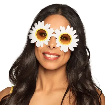 Lunettes d'Hippie avec marguerites | jourdefete.com