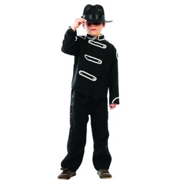 Costume Noir Mickaël Jackson enfant - Roi de la pop