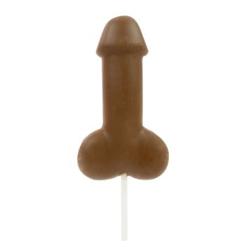 Sucette pénis au chocolat au lait - 12 cm