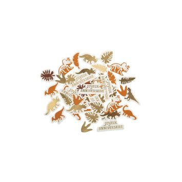 100 confettis anniversaire collection dinosaure kraft | jourdefete.com