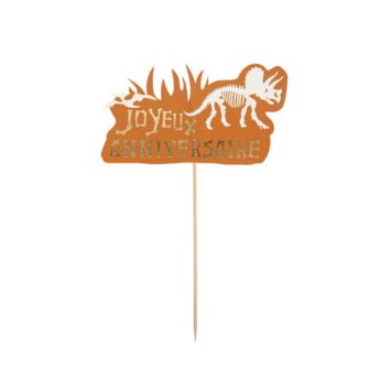 decoration sur pique collection dinosaure kraft | jourdefete.com
