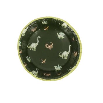 6 bols en carton - Diamètre 13 cm - Collection Dinosaures