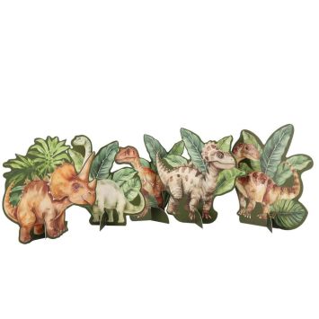 6 décorations en papier à poser - Collection Dinosaures
