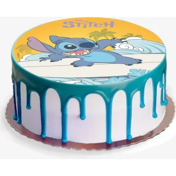 Disque d'azyme pour gâteau d'anniversaire - Diamètre 20 cm - Stitch™