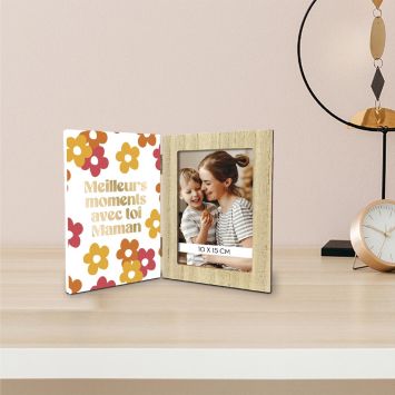 Double cadre photo "Meilleurs moments avec toi Maman" - Collection Maman d'Amour
