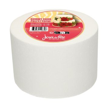 Cake Dummy rond en polystyrène - 15 x 10 cm
