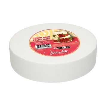 Cake Dummy rond en polystyrène - 20 x 5 cm