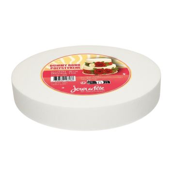 Cake Dummy rond en polystyrène - 30 x 5 cm