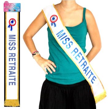 Écharpe "Miss Retraite" Bleue