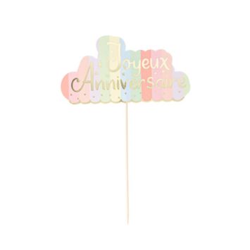 Cake Topper - Collection Mahault Pastel et Or - Modèle au choix