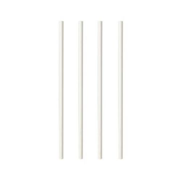 100 Pailles en Papier Eco-Responsables - Blanc