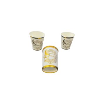 6 gobelets en carton - 35 cl - Eid Mubarak