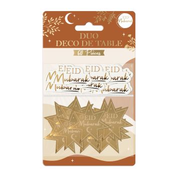 60 décorations de table à parsemer - Collection Eid Mubarak