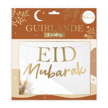 Guirlande de lettres "Eid Mubarak" - 3 m - Collection Eid Mubarak
