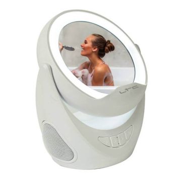 Enceinte bluetooth avec miroir lumineux et support de téléphone