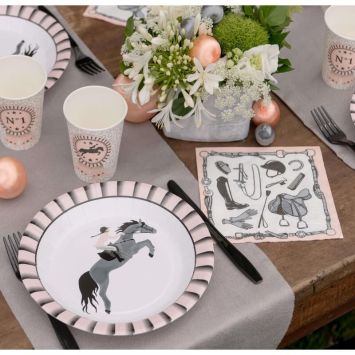 20 Serviettes en papier Equitation 