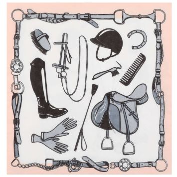 20 serviettes en papier équitation | jourdefete.com