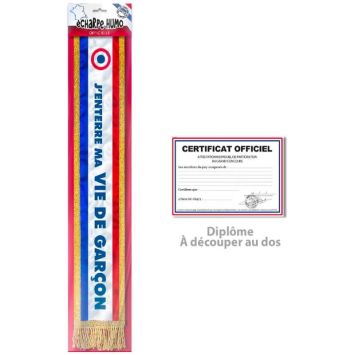 Echarpe " J'enterre ma vie de garçon "