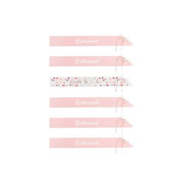 Kit 6 écharpes EVJF en papier - Floral Bride