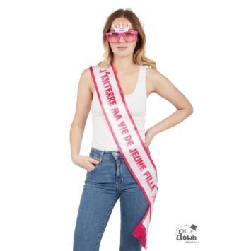 Écharpe rose pour EVJF - J'enterre ma vie de jeune fille