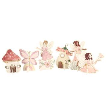 6 décorations en papier à poser - Collection Fairy World